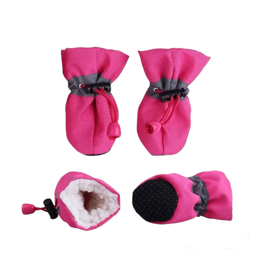 Botas impermeables para lluvia acolchadas para perro y gato