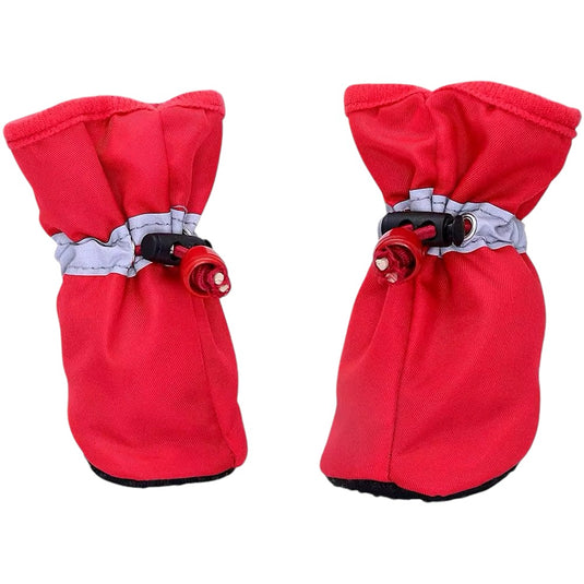 Botas impermeables para lluvia acolchadas para perro y gato