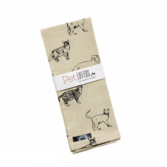 Paño decorativo con diseño de gatos o perros