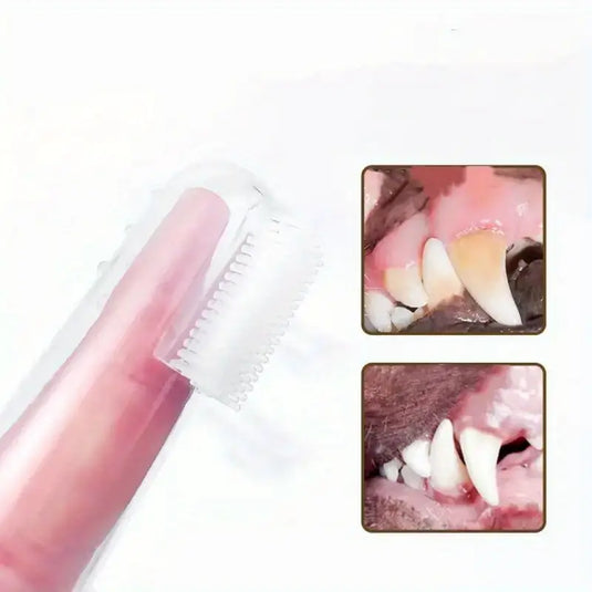 Cepillo de dientes tipo dedal x unidad para perros y gatos