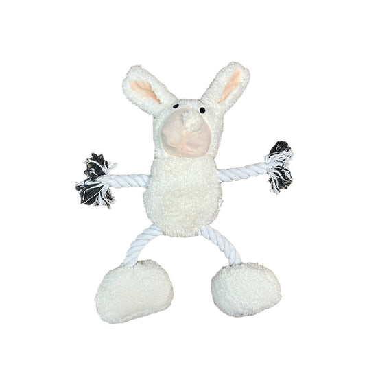 green rabbit dog toy