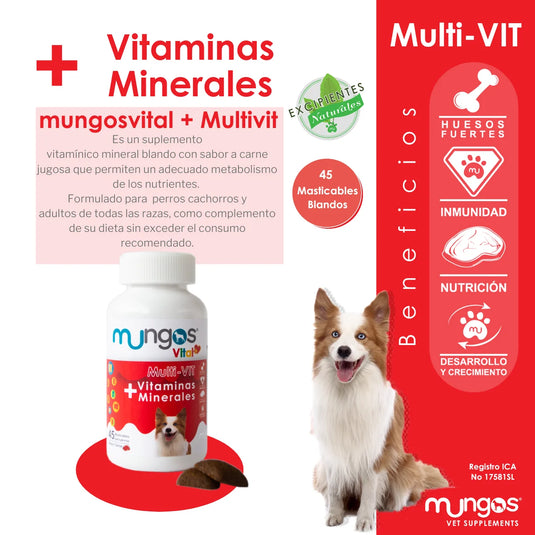 Vitaminas y Minerales para Perros Mungos