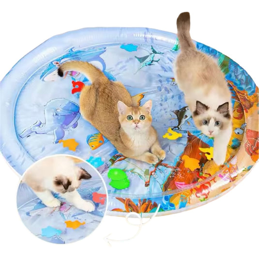 Alfombra de agua inflable para gatos y perros