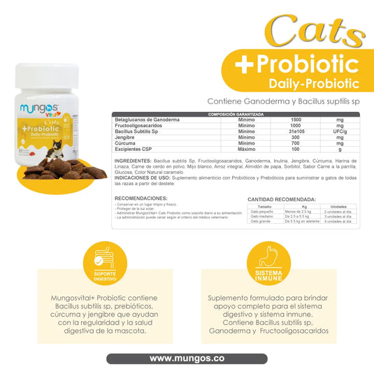 Vitaminas y Minerales para Gatos +PROBIOTIC