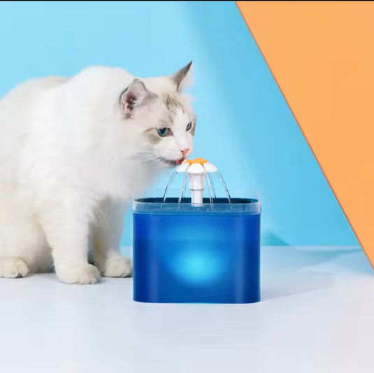 Fuente eléctrica flor con luz LED