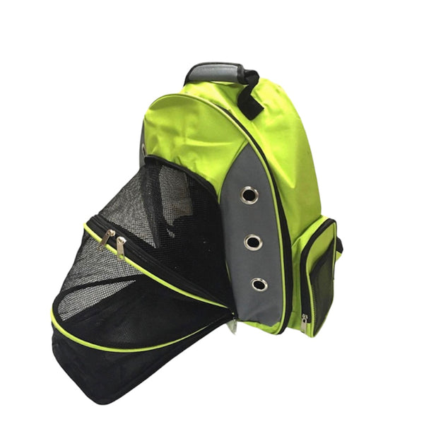 Astropet blue and green drop-down backpack type suitcase