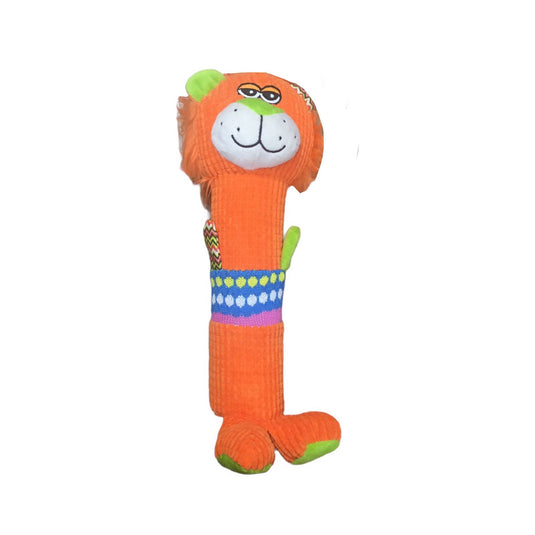 orange lion dog toy