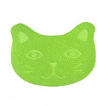 Green Cat Face / 38.5 cm x 30 cm