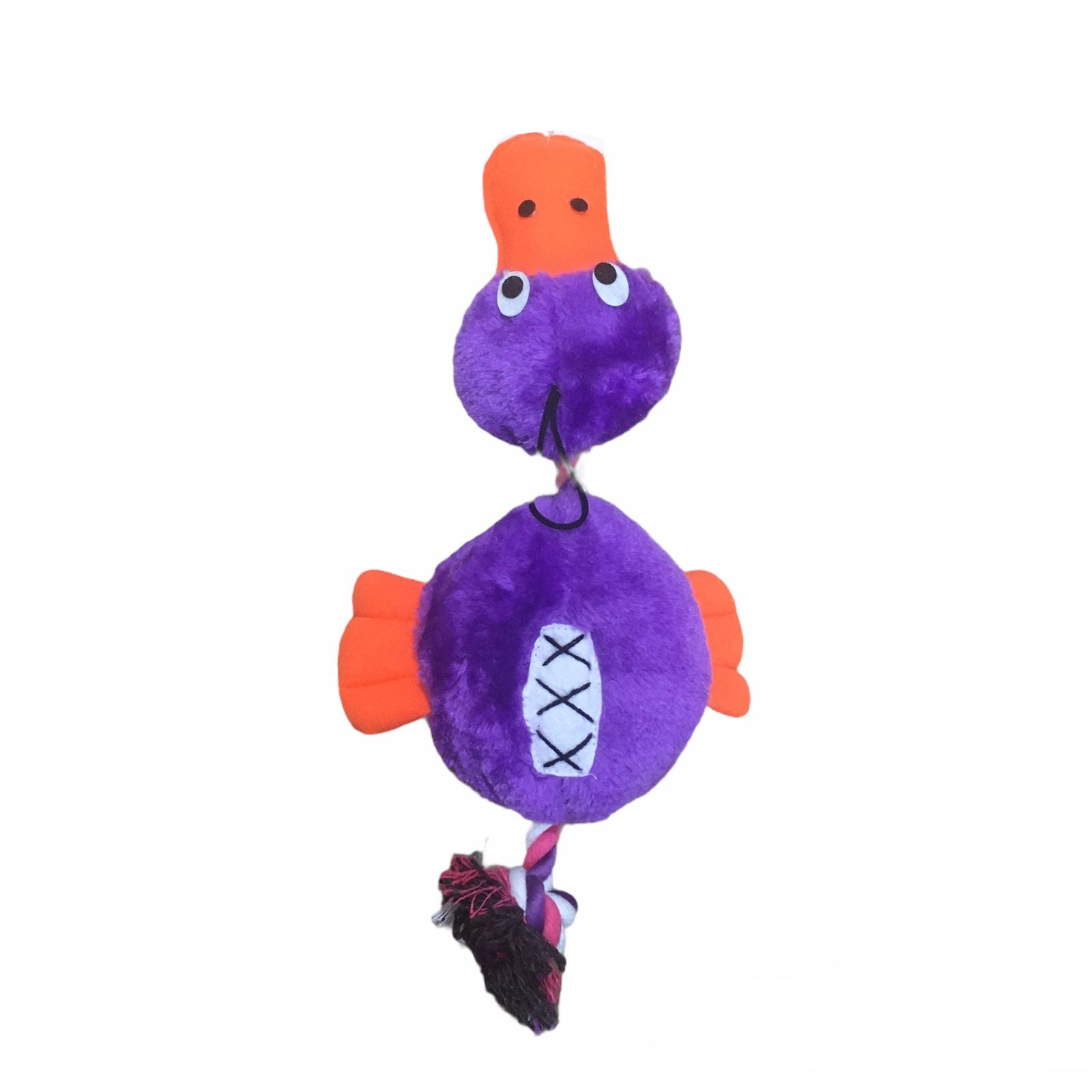 Pato morado juguete para perro