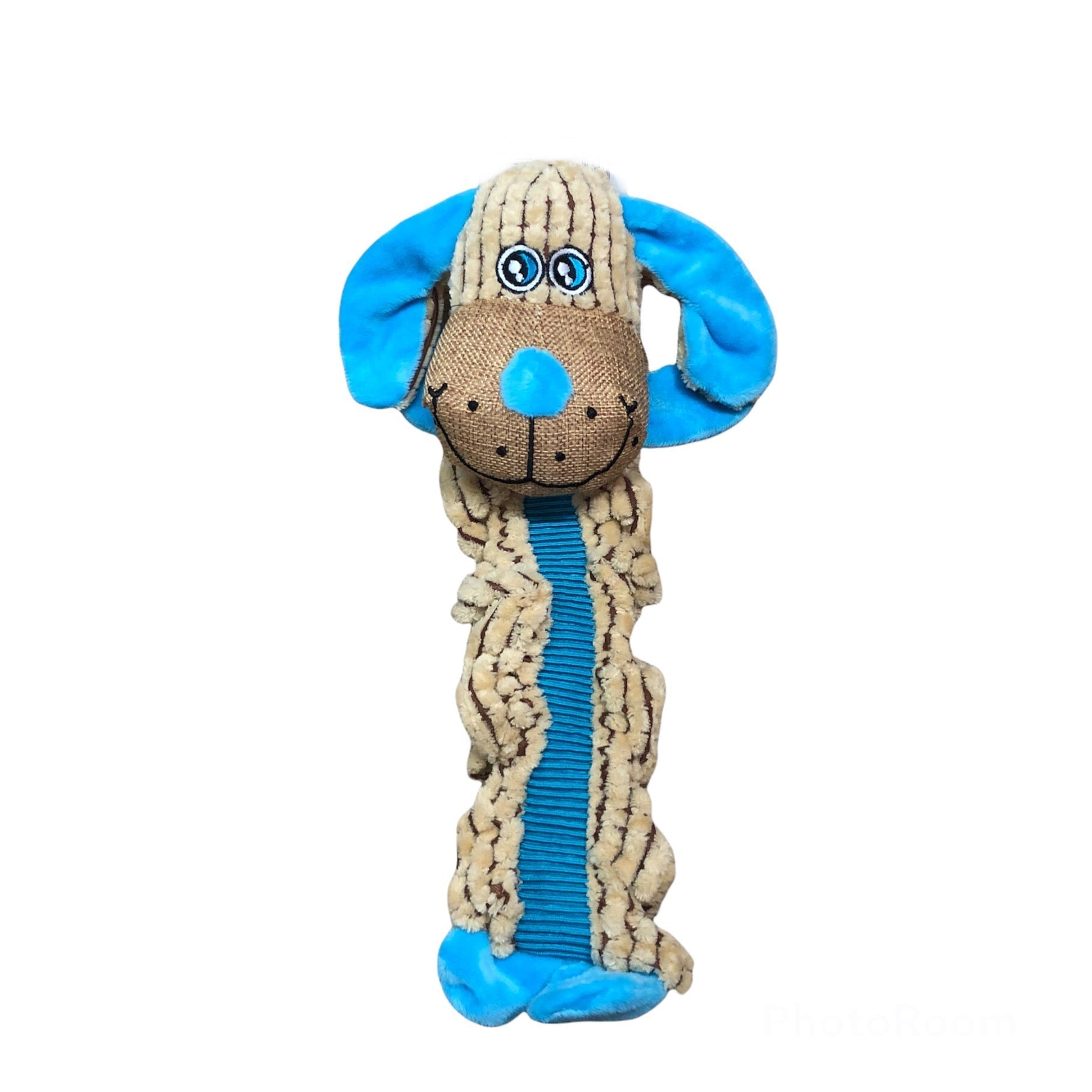 Beige dog with whistle toy for dog
